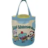 Bolsa de almoço zoo de tomate bolsa balde fofa cooperação pintor desenho animado estudante portátil cilindro bolsa de lona