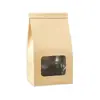 Bolsas de Embalaje de Papel Kraft para Té, Bolsas Selladas Auto-Sellables con Ventana, Bolsas Gruesas Transparentes al por Mayor para Empaque de Snacks, Productos Secos, Alimentos