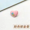 Botones de Corazón Dopamina Coloridos al por Mayor Carta de Amor Botones Lindos de Corazón de Melocotón Camisa Vestido Tejido Botones Cosidos a Mano