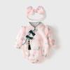 Ropa Súper Linda para Bebés de Primavera y Otoño, Nuevo Mono Chinoiserie para Bebé Niña, Bolsa para Semana de Agarre de 100 Días, Ropa Clase A para Bebés y Niños Pequeños