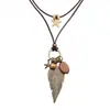 Nuevo Collar Colgante de Hoja de Bronce Trenzada Étnica Estilo Chino Retro Accesorios Largos Bohemianos para Mujer con Cuello Halter