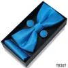 Caja de Regalo Nueva de Lujo para Hombre Lista para Usar Conjunto de Corbata de Moño Pañuelo Cuadrado Gemelos Accesorios de Moda para Vestir Formal de Negocios Regalo