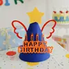 Sombrero de Cumpleaños Libro Rojo Coreano ins Lindo Sonriente Fieltro No tejido Lazo Bebé Fiesta Cien Días