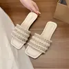 Pantuflas Perladas de Moda para Mujer, Nuevo Estilo Hada Verano 2026, Adecuadas para Usar con Vestidos, Sandalias de Playa, Chanclas Planas