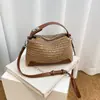 Nova Bolsa de Palha Trançada 2026, Design de Nicho, Moda Tendência, Bolsa Criativa de Ombro Único Transversal de Luxo Leve para Mulheres