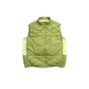 RUMENG Estilo Japonês Funcional para Exterior Repelente à Água Tricô Patchwork Colete de Penas Penas de Pato Branco Esportivo Gola Alta Colete de Penas