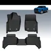 Tapetes para Modelo 24-25 Toyota Tacoma Assentos Duplos, Especificamente para Transmissão Automática, Tapetes Dianteiros e Traseiros de TPE, Preto