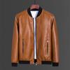 Chaqueta de cuero para hombre otoño e invierno 2024 nueva moda coreana ajustada marca de moda chaqueta de cuero talla grande abrigo tipo béisbol ropa de hombre