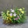 Novo Arranjo Grande de Chão para Casamento Banquete de Noivado Flor Artificial de Seda Acabado Arranjo Floral Decorativo Corredor Arte Floral para Casamento