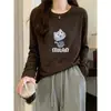 Chegada Nova Outono 2026: Camiseta de Algodão Bambu com Gola Redonda e Manga Longa para Mulheres - Top de Camada Base de Alta Qualidade, Elegante, Modelador e Estiloso
