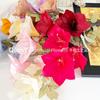 Flor Simulada de Tres Cabezas Clivia Flor de Boda Transfronteriza Venta al por mayor Adorno Flor Flor Artificial Flor Artificial Realista de Gama Alta