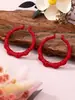 Pendientes de nudo de bambú estilo europeo y americano pendientes de aro grandes de color caramelo acrílico sensación de alta gama pendientes de botón pendientes joyería para orejas simple versátil