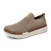 Zapatos de hombre estilo británico transfronterizos de otoño, zapatillas deportivas transpirables, zapatos de malla tejida fly-knit, talla grande 48 para hombre, zapatillas de correr de moda