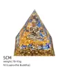 Pirâmide de Cristal Natural 5cm Estilo Europeu e Americano Decoração de Mesa para Casa e Escritório Ornamento de Pirâmide de Resina para Yoga Meditação