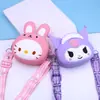 Nueva Linda Mochila Kuromi Billetera de Monedas de Silicona Perro de Orejas Grandes Bolso Cruzado Infantil Bolso de Hombro Princesa de Dibujos Animados