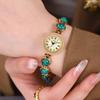 Goldie Medio Lujo Ligero Antiguo Alto Sentido Reloj Pulsera Colorido Nicho Alto Sentido Cadena de Piedra Ojo de Gato Reloj de Cuarzo
