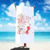Toalha Quadrada Estampada Gatinha Kitty Popular Desenho Animado Transfronteiriço Série Mais Vendida Toalha de Banho Microfibra Toalha de Praia