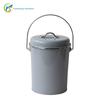 Bote de Basura de Hierro Estilo Europeo para Cocina, Contenedor de Desechos Vegetales para Cocina de Restaurante, Aire Filtrable, Bote de Almacenamiento de Basura de Escritorio Personalización