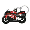 Pingente de chaveiro de motocicleta transfronteiriça cartoon PVC borracha macia fivela de chaveiro chave de carro pingente de mochila escolar