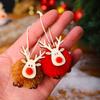 Pingente de veado de natal decorações para árvores de natal festa de fim de ano layout de cena de mesa alce bola de tolo veado de natal