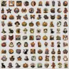 100 Adesivos de Grafite de Halloween Retrô, Adesivos Decorativos à Prova d'Água para Copo de Água e Mala, Adesivos para Diário de Halloween