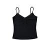 Camisola de encaje con costuras Pure Desire 2024 para mujer, sexy, sexy, con escote en V, plisada, para uso exterior, top corto interior