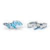 Pendientes de Titanio F136 Biselados Marquise con Circonita Clavos para Hélice Osea Clavos para Hélice Osea Clavos Cocleares Joyería para Piercings de Aleación de Titanio G23