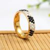 Anillo de Acero de Titanio Transfronterizo para Hombre Estilo Hip-Hop Europeo y Americano Personalizado Anillo de Diamante Colorido Fábrica de Joyería de Acero Inoxidable Suministro Directo