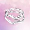 Anillo de Compromiso de Moda Círculo Liso Anillo de Pareja Simple de Mobius Joker Joyería Abierta Venta al por Mayor Personalización
