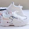 Zapatos Deportivos Huecos de Nuevo Estilo para Mujer Verano 2025 Estilo Coreano Transpirables Versátiles Casuales Malla Zapatos Papá Zapatos Blancos Pequeños Tendencia