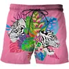 Pantalones de impresión digital 3D personalidad suelta moda transpirables coloridos estampado de plantas 2024 explosiones transfronterizas