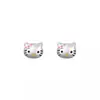 Brincos de Gato Desenho Animado Fofos para Mulheres, Coração Doce Feminino, Brincos Fofos, Modernos, Exquisitos, Compactos, Versáteis Acessórios da Moda