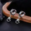 Aretes de Acero de Titanio para Hombres, Pinzas para Orejas con Borla y Cono Estilo Punk para Mujeres, Aros para Orejas Unisex sin Perforación, Accesorios para Orejas de Acero Inoxidable de Moda