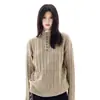 Directo de Fábrica Tejido Falso de Dos Piezas Suéter de Punto Trenzado Moda Harajuku Perezoso Versátil Japonés Minimalista Artístico de Moda