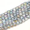Cuentas Cuadradas Planas al por Mayor Facetadas Electrochapadas Coloridas de 6 mm para Joyería DIY Ropa Pendientes Accesorios Ropa Cuentas de Cristal