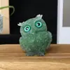 Decoración de búho de resina con grava de cristal natural más vendida transfronteriza, adorno de manualidad creativa, venta al por mayor