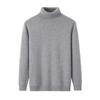 Mongólia Interior 100% Caxemira Pura Masculino Novo Clássico Simples Gola Alta Pulôver Espesso Casual Negócios Base Suéter Tricotado