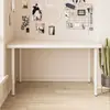 Mesa de Computador Simples na Cor Creme, Mesa para Home Office, Mesa Confortável para Escrever, Mesa Conveniente para Estudo, Mesa Longa para Quarto, Mesa de Estudo