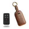 Nueva Cubierta de Llave Retro Adecuada para Volvo Antiguo Cuero Genuino Hecha a Mano Bolsa para Llave de Coche Hebilla de Carcasa para Llave