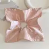Lenço quadrado de tecido estilo coreano, elástico de cabelo grande, acessório de cabelo de renda doce e delicado, tiara de alta qualidade, rabo de cavalo, estilo francês