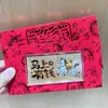 Shuibeite Mismo Estilo Oro Puro 999 Oro de Color Billete de Oro Princesa Dorada Por Favor Hazte Rico Inmediatamente Sobre Rojo Regalo de Vacaciones