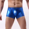 Venta al por mayor de fábrica ropa interior tipo bóxer sexy de charol para hombre moda discoteca show de músculos Macho ropa interior de actuación