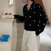 Suéter Jacket Casual de Estilo Coreano Suave y Sedoso para Mujer 2025 Otoño e Invierno Nueva Moda Cardigan de Punto Jacquard de Corazón