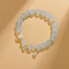Pulsera de Jade Aqua Natural al por Mayor Dulce Fresca Original Moda Nicho Lujo Ligero Pulsera para Novia