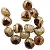 Cuentas Dzi de Ágata Profundamente Translúcido de Tres Ojos, Cuentas Sueltas de Jade, Separadores de Ágata y Jade, Cuentas de Ábaco, Accesorios para Joyería, Cuentas