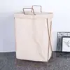 Cesta de Almacenamiento de Ropa Sucia de Tela Simple Nórdica Tamaño Grande para Dormitorio Marco Plegable Impermeable Cubo Cesta para Ropa Sucia del Hogar