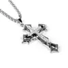 2026 Nova Moda Europeia e Americana Hip-Hop Pingente de Colar Cruz com Múltiplos Diamantes para Homens, Corrente Longa de Aço Titânio para Suéter, Item Mais Vendido