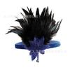 Diadema de plumas vintage de los años 20 Accesorios para el cabello de pasarela europea y americana Accesorios con forma de hoja Diadema tocado de novia