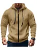 Sudadera con capucha para hombre de primavera y otoño, transfronteriza, con cremallera, multibolsillos, insignia bordada, jersey deportivo casual