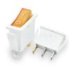 Interruptor em Forma de Barco Kcd3 Amarelo com Luz 3 Pinos 2 Velocidades Multifuncional Interruptor para Panela de Arroz 3 Pinos com Luz/2 Pinos Sem Luz
